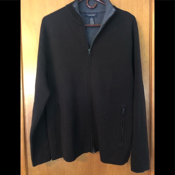 Banana Republic men’s zip up brown sweater